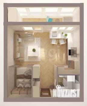 1-к квартира, вторичка, 50м2, 5/10 этаж