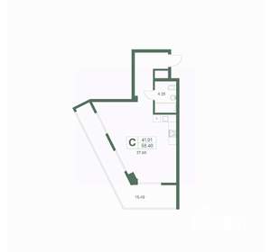 Студия квартира, вторичка, 58м2, 6/9 этаж