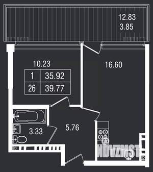 1-к квартира, вторичка, 40м2, 3/8 этаж