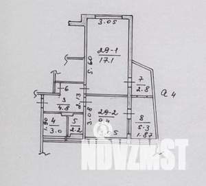 2-к квартира, вторичка, 45м2, 6/9 этаж