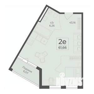 2-к квартира, вторичка, 62м2, 3/15 этаж