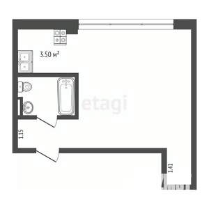 1-к квартира, вторичка, 32м2, 2/4 этаж