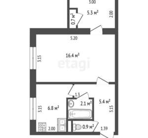 1-к квартира, вторичка, 38м2, 4/5 этаж