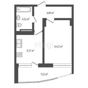 1-к квартира, вторичка, 37м2, 5/8 этаж