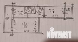 2-к квартира, вторичка, 55м2, 2/5 этаж