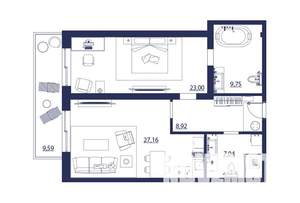 2-к квартира, вторичка, 85м2, 1/8 этаж