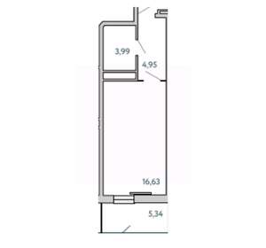 1-к квартира, вторичка, 31м2, 7/10 этаж