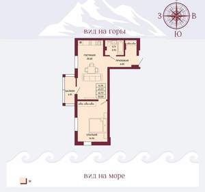 1-к квартира, вторичка, 47м2, 10/17 этаж