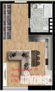 Студия квартира, вторичка, 27м2, 3/3 этаж