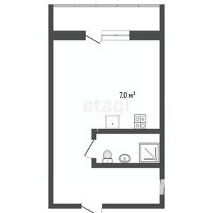 1-к квартира, вторичка, 30м2, 12/12 этаж
