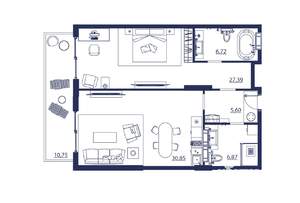 2-к квартира, вторичка, 88м2, 6/8 этаж