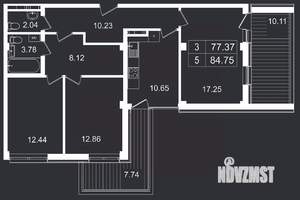 3-к квартира, вторичка, 85м2, 2/8 этаж