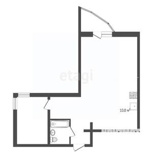 1-к квартира, вторичка, 57м2, 2/14 этаж