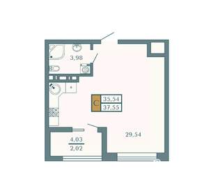 Студия квартира, вторичка, 38м2, 6/9 этаж