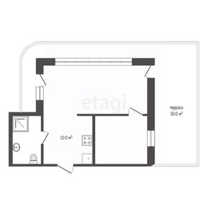 2-к квартира, вторичка, 70м2, 5/6 этаж