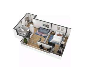 1-к квартира, вторичка, 52м2, 7/7 этаж