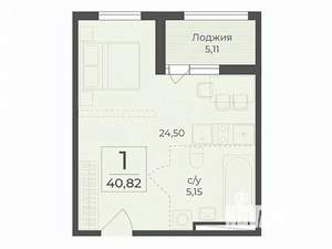 Студия квартира, вторичка, 43м2, 2/15 этаж
