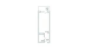 1-к квартира, вторичка, 34м2, 3/9 этаж