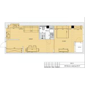 1-к квартира, вторичка, 51м2, 5/8 этаж