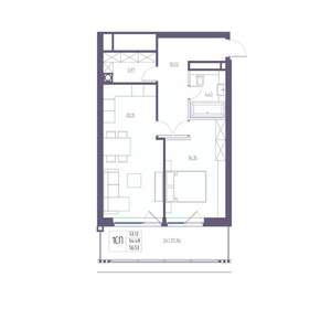 1-к квартира, вторичка, 64м2, 4/8 этаж