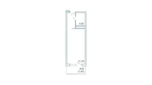 1-к квартира, вторичка, 34м2, 7/9 этаж