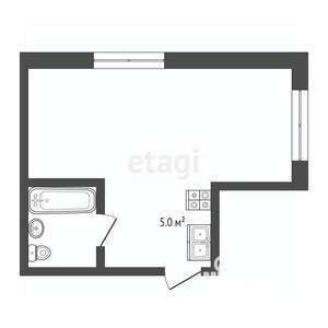 Студия квартира, вторичка, 34м2, 4/5 этаж