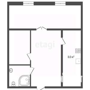 3-к квартира, вторичка, 60м2, 1/6 этаж