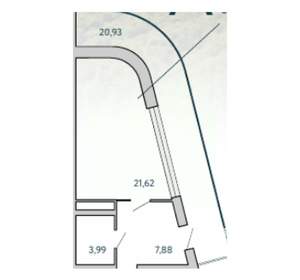 1-к квартира, вторичка, 54м2, 9/10 этаж