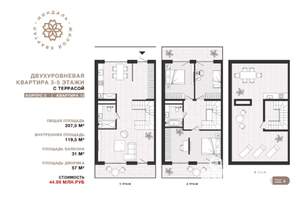 3-к квартира, вторичка, 208м2, 3/5 этаж