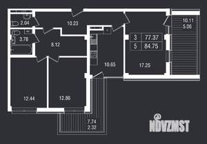 3-к квартира, вторичка, 85м2, 2/8 этаж
