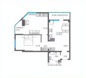 2-к квартира, строящийся дом, 64м2, 12/17 этаж