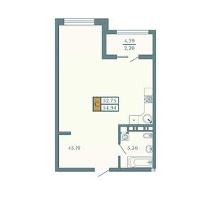 Студия квартира, вторичка, 55м2, 8/9 этаж