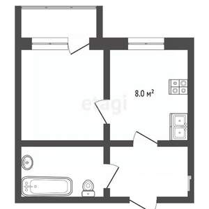 1-к квартира, вторичка, 57м2, 3/5 этаж