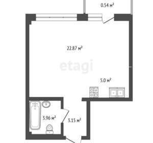 Студия квартира, вторичка, 36м2, 12/15 этаж