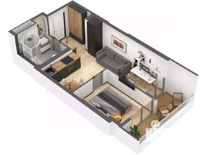 1-к квартира, вторичка, 37м2, 6/8 этаж