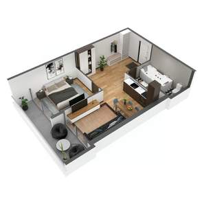 2-к квартира, строящийся дом, 56м2, 7/11 этаж