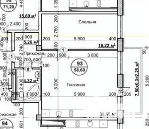 2-к квартира, вторичка, 63м2, 4/9 этаж