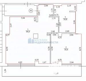 2-к квартира, вторичка, 97м2, 12/15 этаж