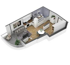 1-к квартира, вторичка, 43м2, 9/11 этаж