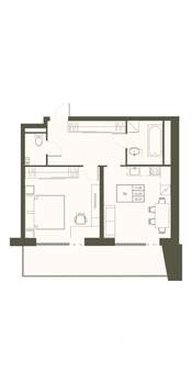 2-к квартира, вторичка, 56м2, 4/22 этаж