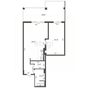 2-к квартира, вторичка, 87м2, 3/10 этаж
