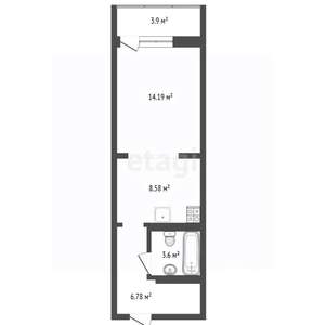 Студия квартира, вторичка, 38м2, 5/16 этаж