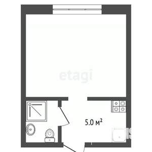 1-к квартира, вторичка, 22м2, 1/4 этаж