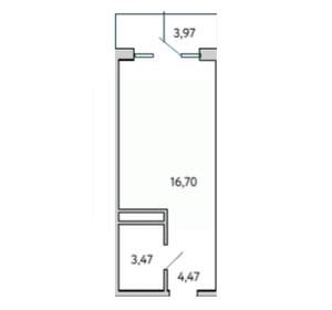 Студия квартира, вторичка, 29м2, 5/10 этаж