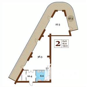 1-к квартира, вторичка, 140м2, 9/17 этаж