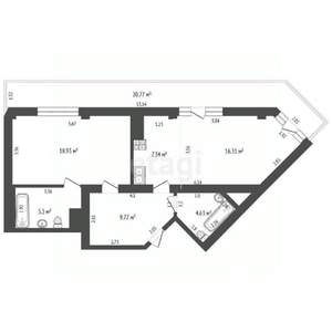 3-к квартира, вторичка, 69м2, 8/11 этаж