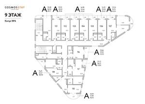 Студия квартира, вторичка, 29м2, 9/9 этаж