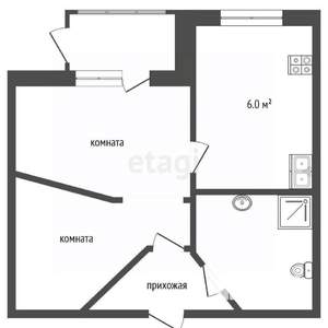 2-к квартира, вторичка, 48м2, 3/5 этаж
