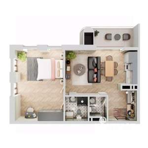 1-к квартира, вторичка, 67м2, 4/19 этаж