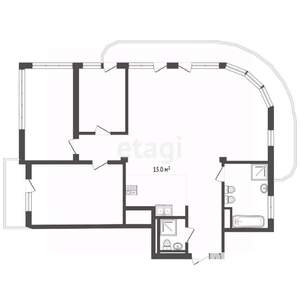 3-к квартира, вторичка, 166м2, 4/6 этаж